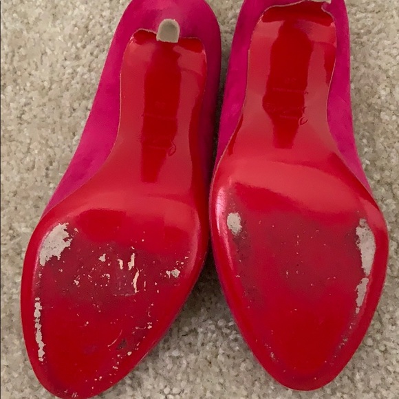 Fuchsia suede Loubs - Picture 4 of 4